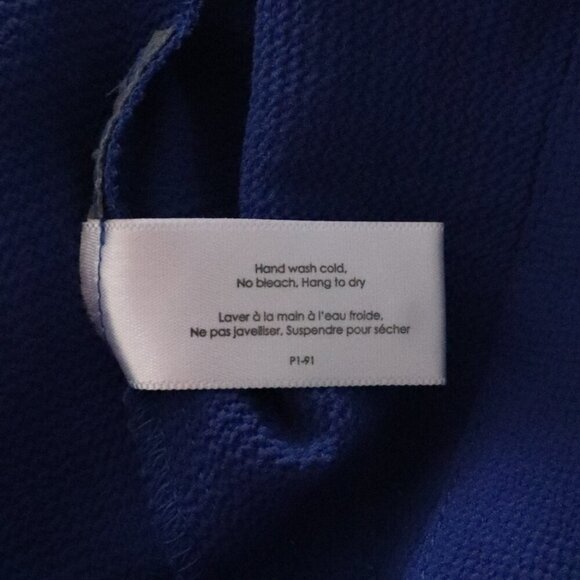 Monk & Lou Women's Blue Sz M V-Neck Tie Front Lightweight Long Sleeve Blouse Top - Picture 12 of 12